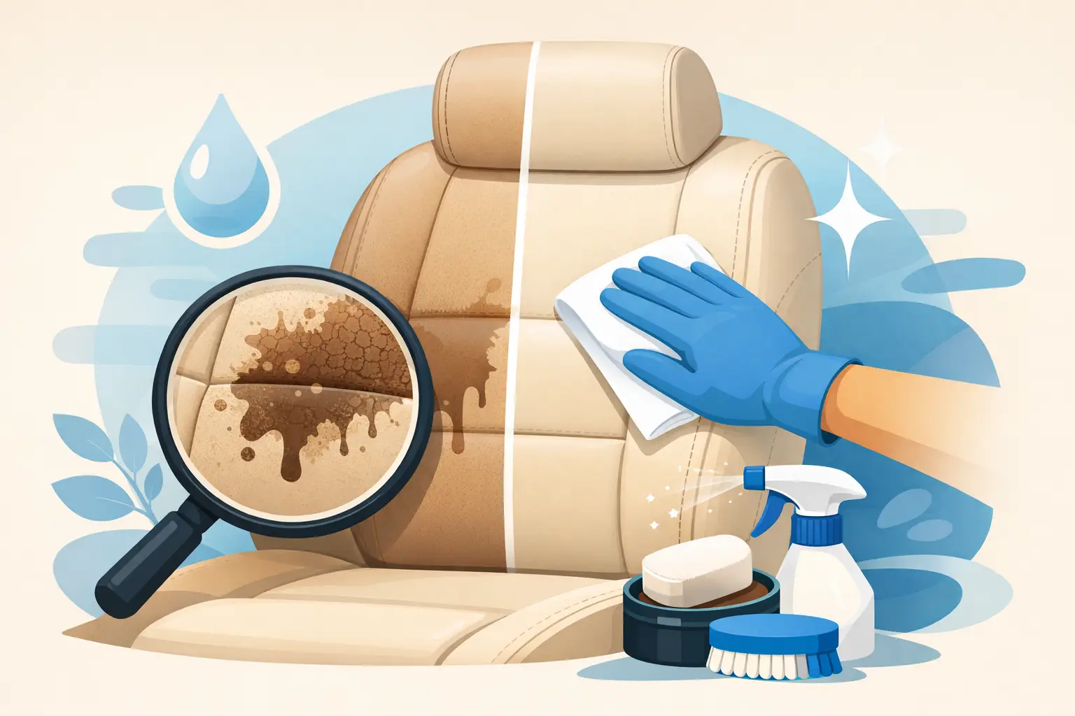 Leather Seat Stain Removal Without the Damage